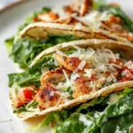 Smash Chicken Caesar Tacos