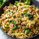 Quick Ground Turkey Orzo Recipe