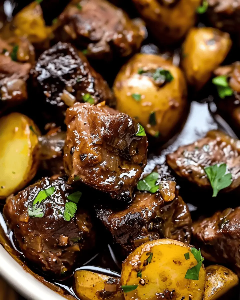 Crockpot Garlic Butter Beef Bites: Easy Comfort with Potatoes