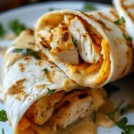 Cheesy Garlic Chicken Wraps