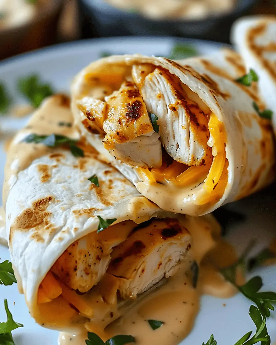 Cheesy Garlic Chicken Wraps: The Best Easy Recipe Ever