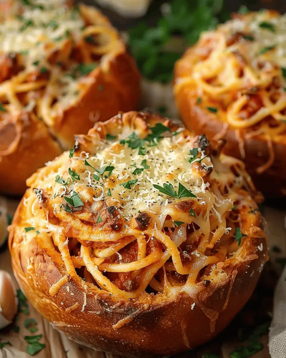 Spaghetti Garlic Bread Bowls: Indulgent Comfort Food at Home