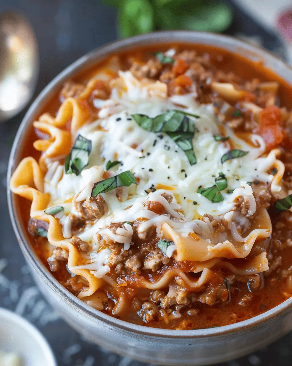 Best Lasagna Soup Recipe: Hearty Comfort with Turkey Bacon Delight