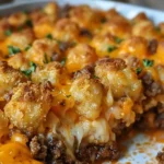 Tater Tot Casserole with Ground Beef