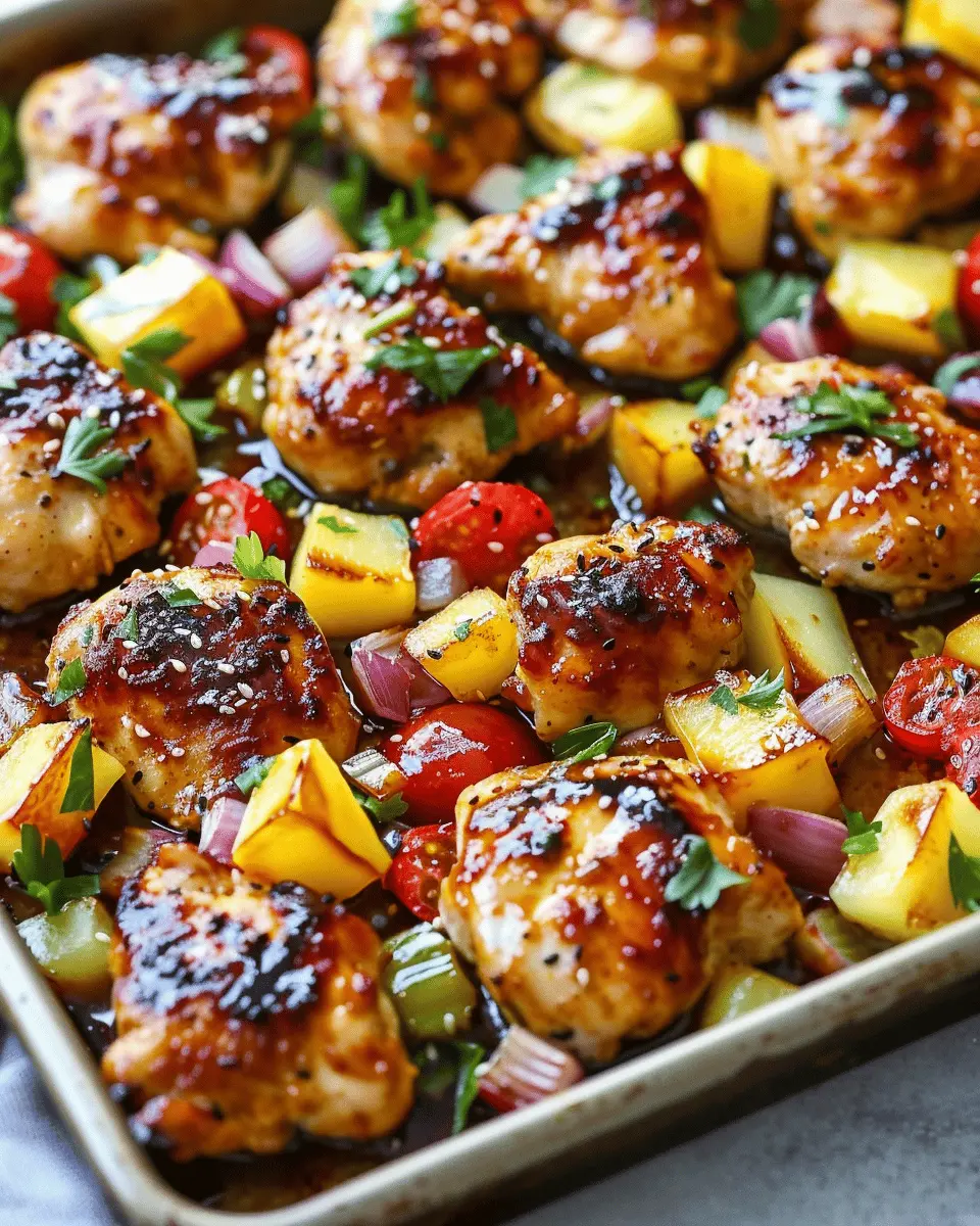 Hawaiian Chicken Sheet Pan: Easy Recipe with Turkey Bacon Twist