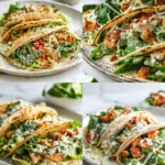 Smash Chicken Caesar Tacos