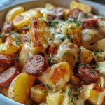 Cheesy Ranch Potatoes and Smoked Sausage