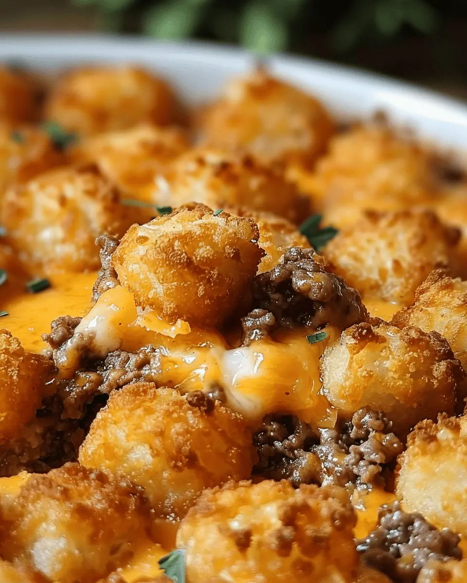 Tater Tot Casserole with Ground Beef