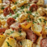 Cheesy Ranch Potatoes and Smoked Sausage