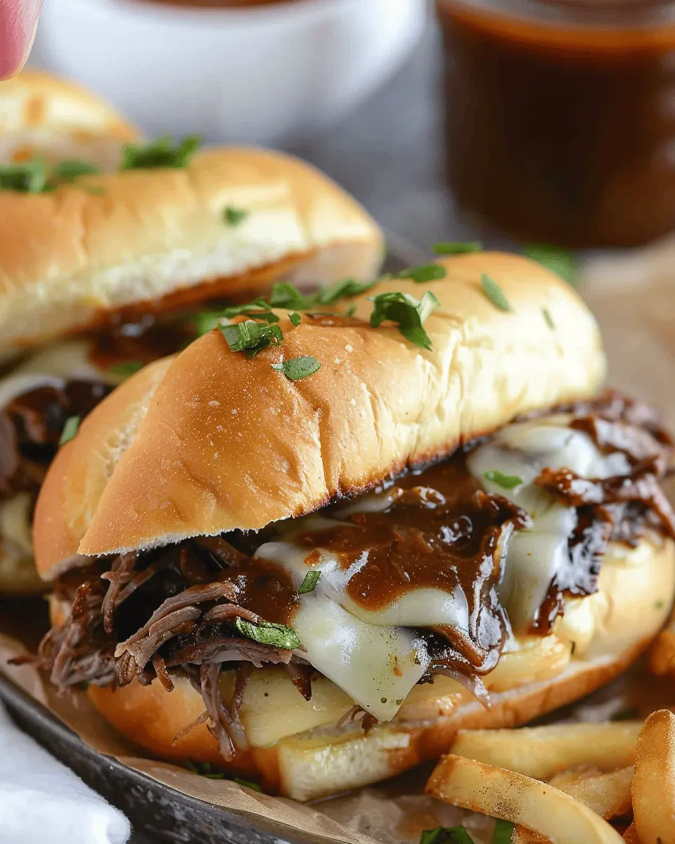 Slow Cooker French Dip Sandwiches