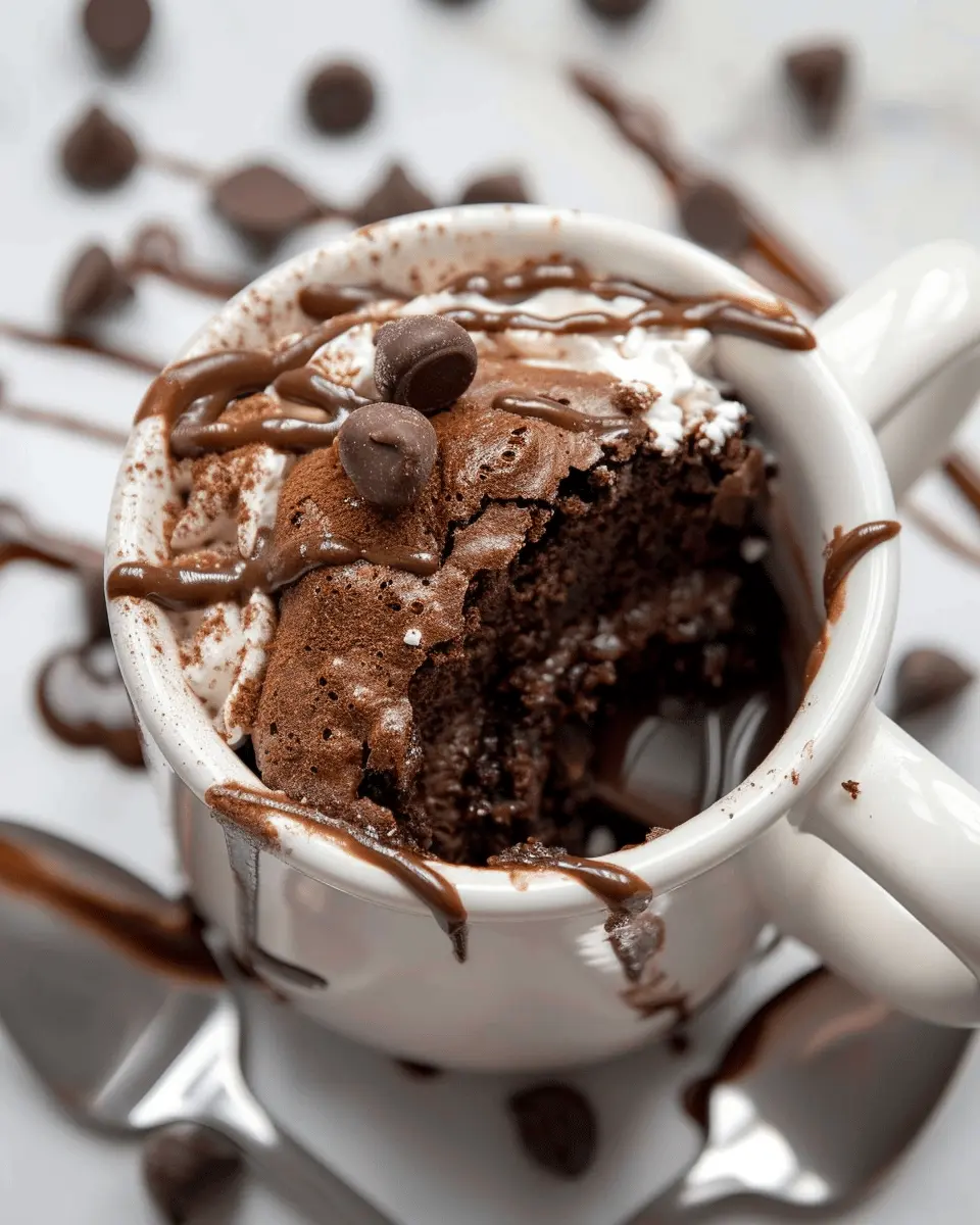 The best fudgy brownie mug cake you can make in just 1 minute