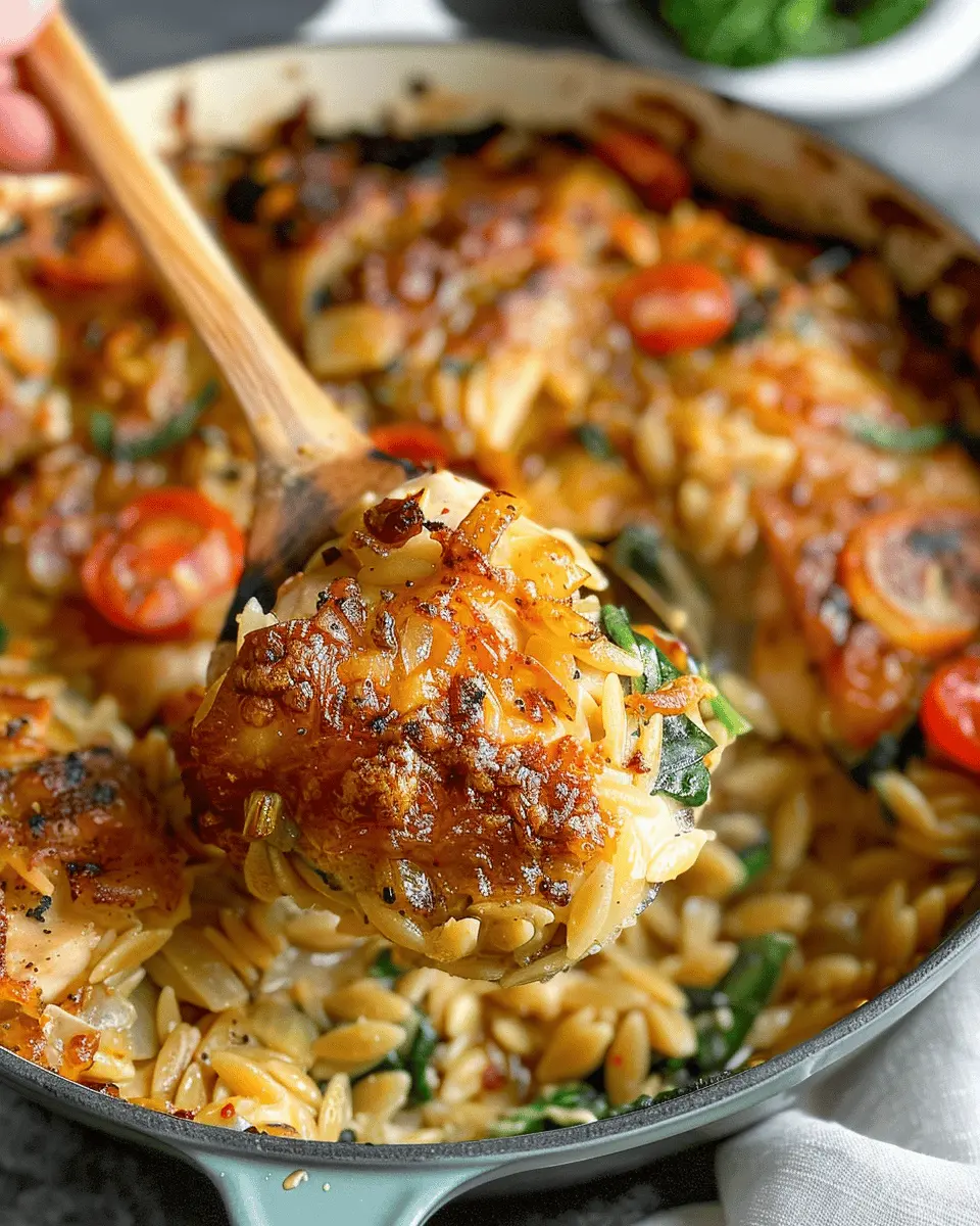 Monterey Chicken One Pan Orzo: Easy Turkey Bacon Delight