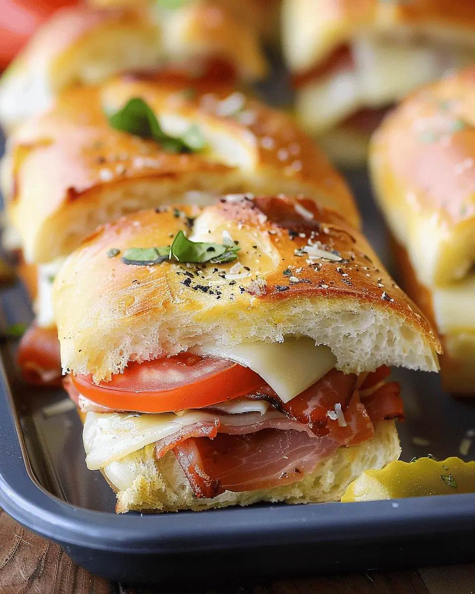 Hot Italian Sub Sliders: Easy, Flavorful Bites with Turkey Bacon and Chicken Ham