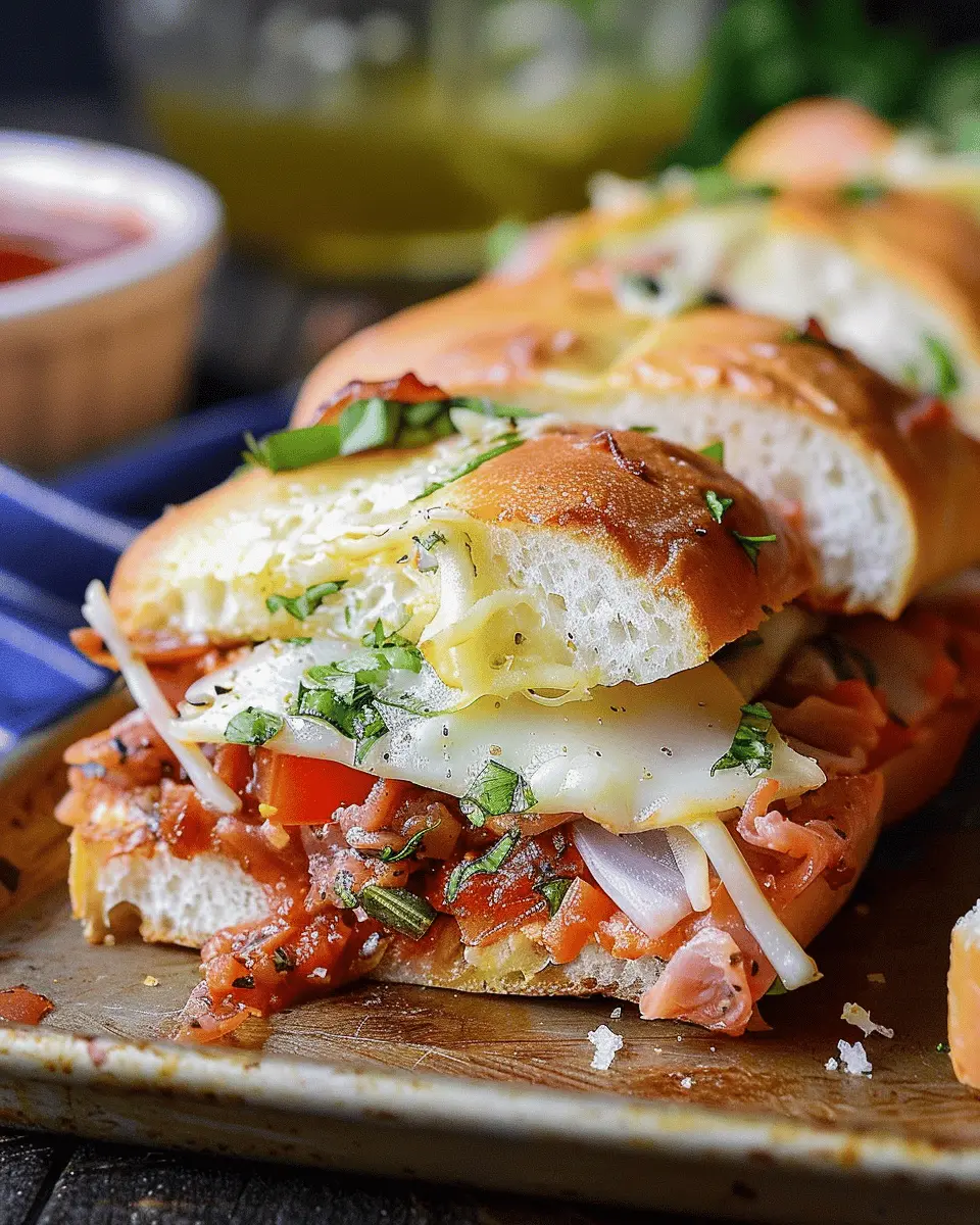 Hot Italian Sub Sliders: Juicy Turkey Bacon & Chicken Ham Bliss
