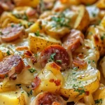 Cheesy Ranch Potatoes and Smoked Sausage