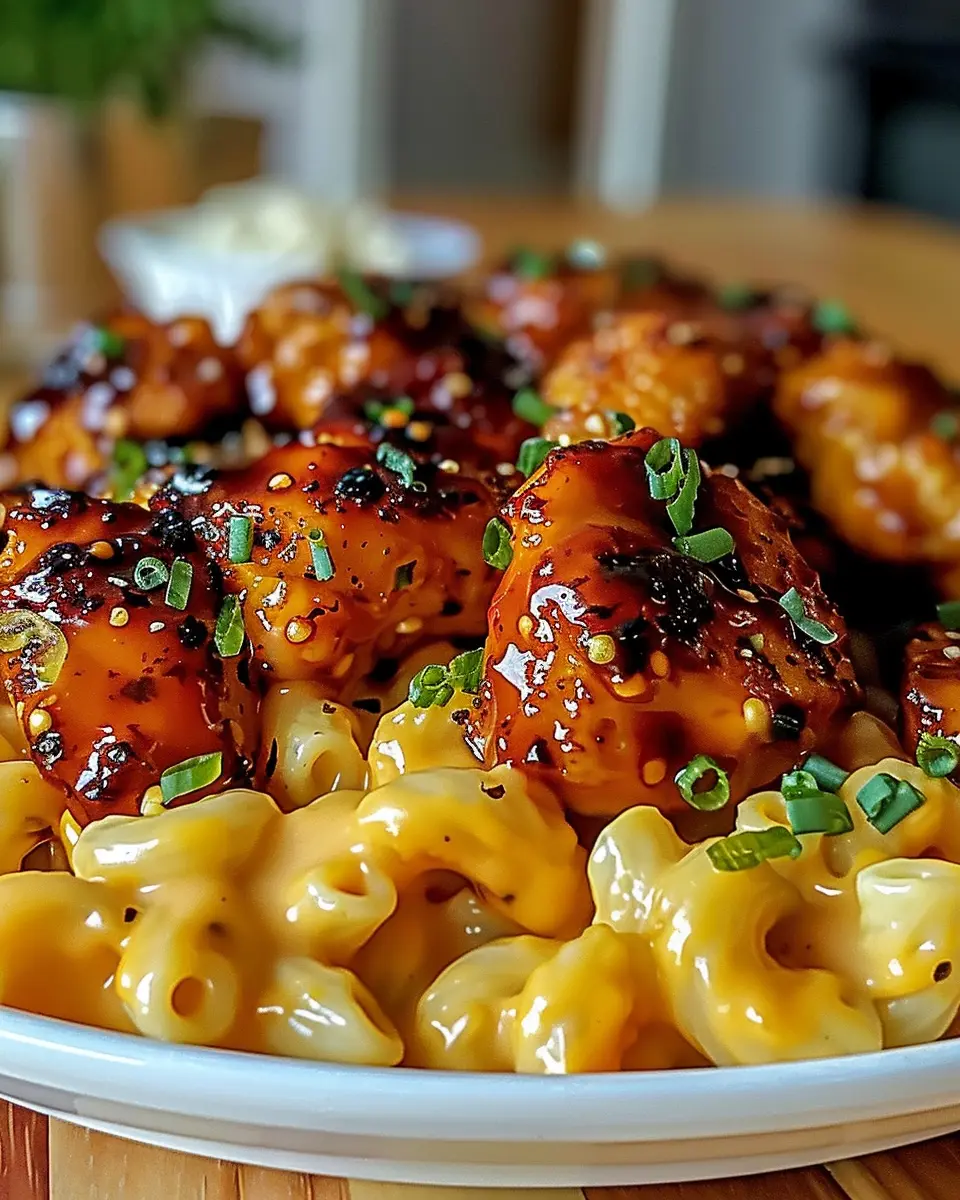 Irresistible Spicy Honey Pepper Chicken with Mac and Cheese