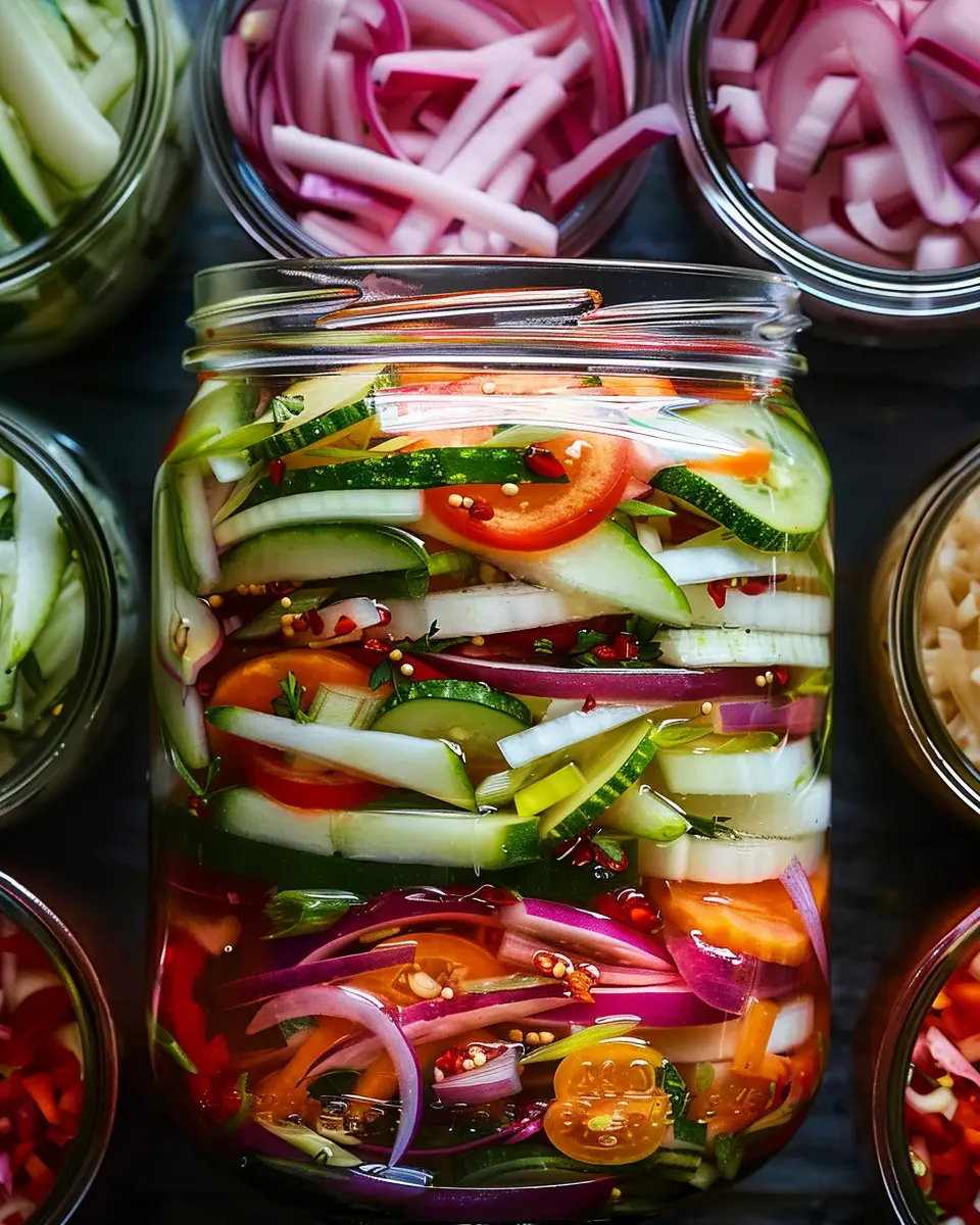 Quick Fridge Pickled Vegetables