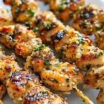 Ranch Garlic Parmesan Chicken Skewers