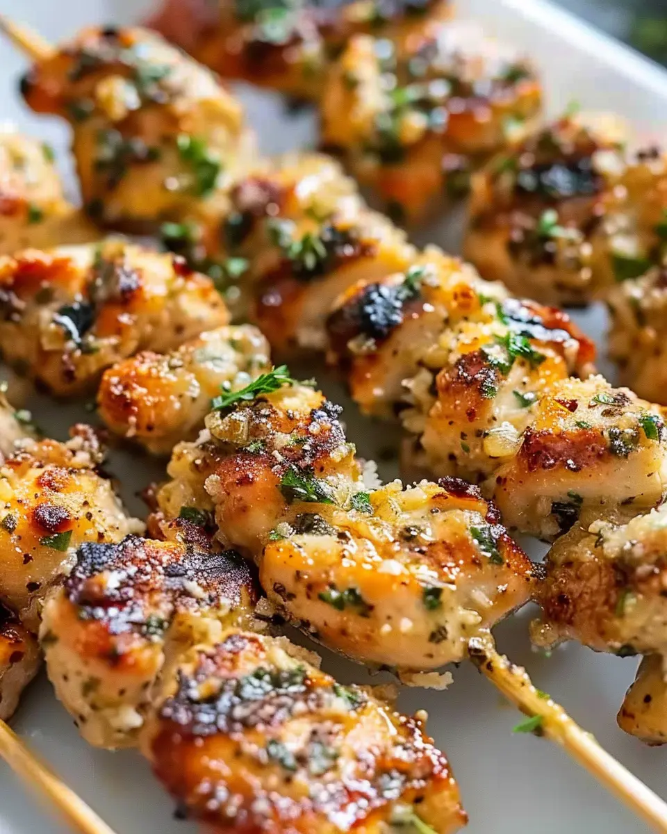 Ranch Garlic Parmesan Chicken Skewers: Easy Indulgence for Dinner