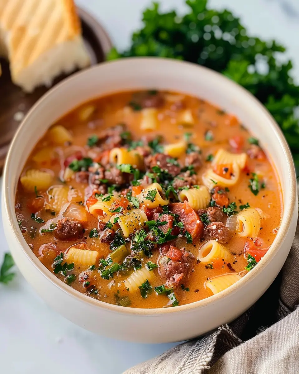Italian Sausage Pasta Soup