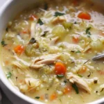 30-Minute Cauliflower Chicken Soup | Easy Anti-Inflammatory Recipe