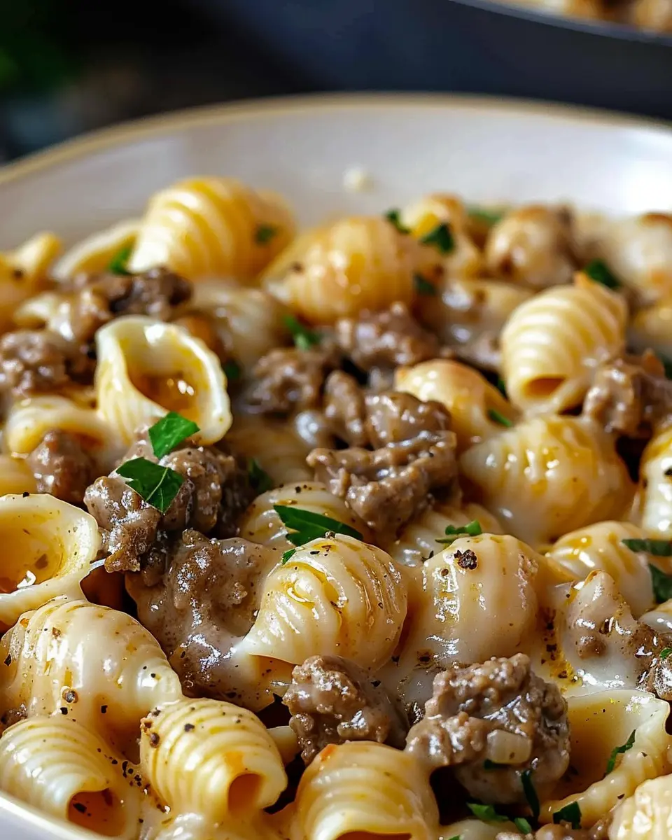 Irresistible Creamy Beef and Shells Recipe – Comfort Food Bliss