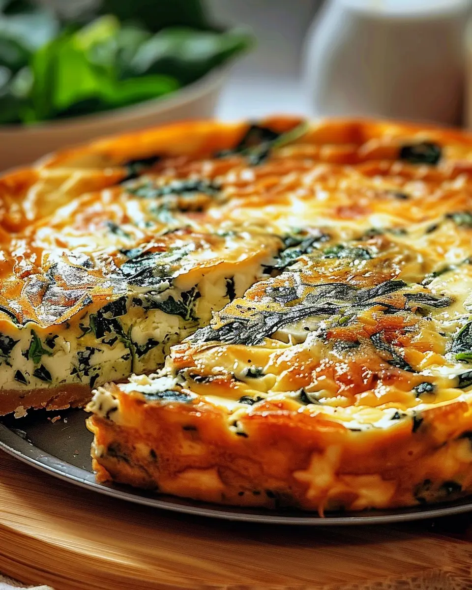 Irresistible Cottage Cheese and Spinach Crustless Quiche