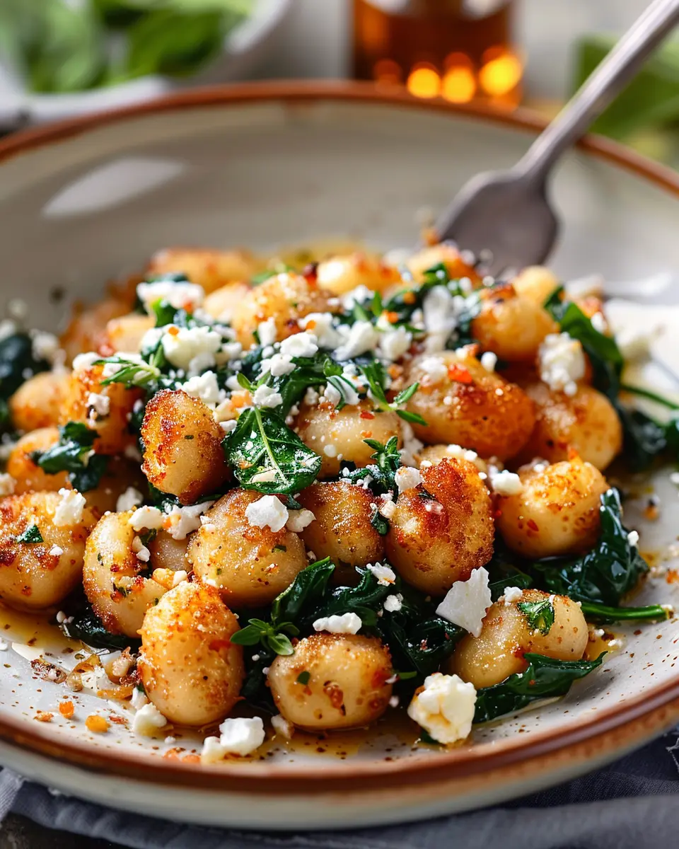 Crispy Gnocchi With Spinach And Feta: A Childhood Memory In Flavor