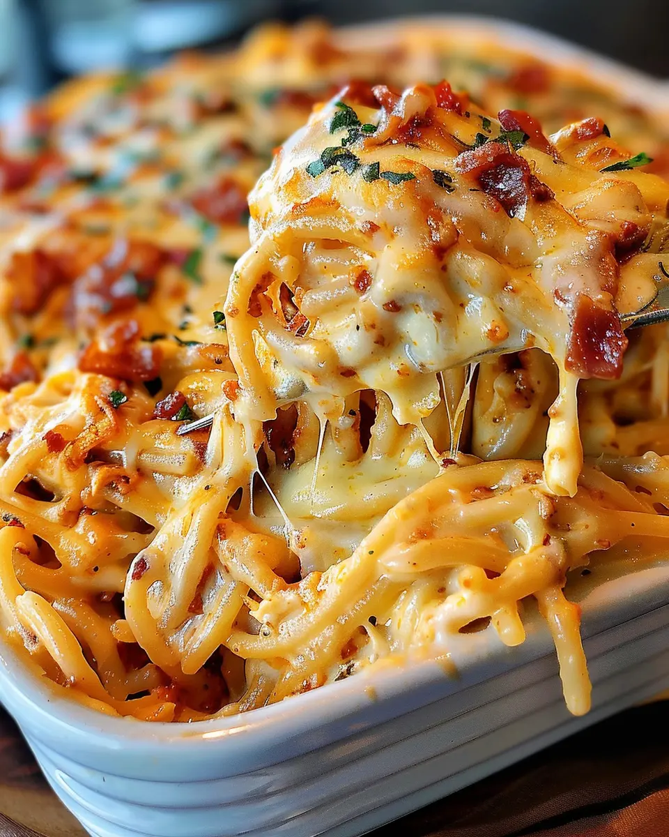 Irresistible Spicy Southern Cheesy Chicken Spaghetti Casserole