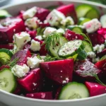 Beet Salad with Feta, Cucumbers, and Dill
