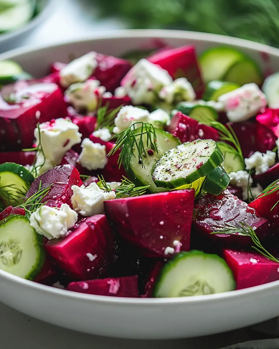 Beet Salad with Feta: A Refreshing Twist with Cucumbers and Dill