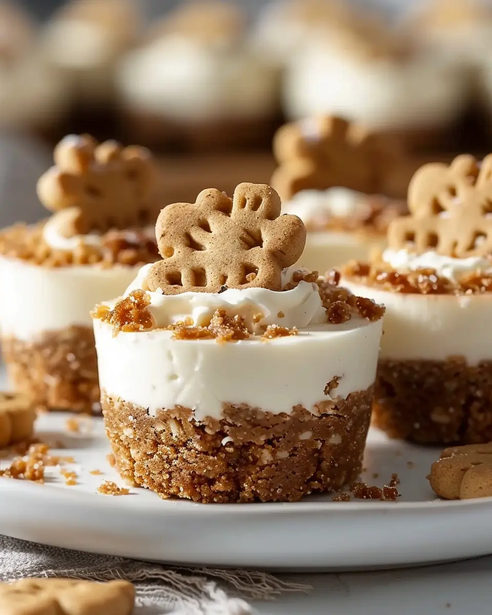 No-Bake Gingerbread Cheesecake Cups: Easy Festive Delight