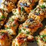 Ranch Garlic Parmesan Chicken Skewers