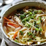 Aromatic Ginger Scallion Chicken Noodle Soup