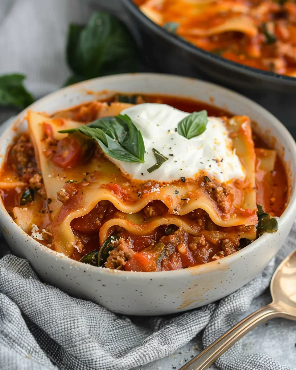 Gluten Free Lasagna Soup (Dairy Free)