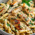 Healthy Garlic Parmesan Chicken Pasta Recipe