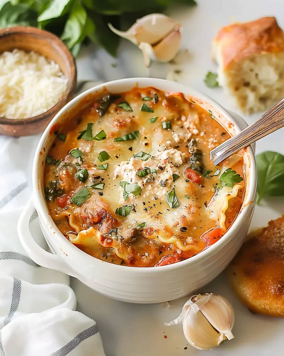 Easy Creamy Lasagna Soup: A Comforting Twist with Turkey Bacon