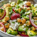 Chickpea Feta Avocado Salad