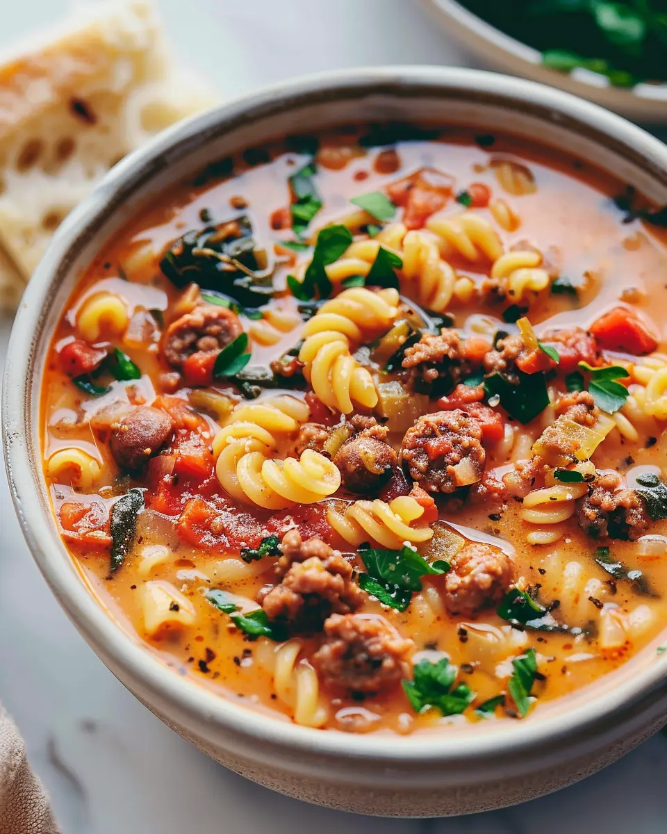 Italian Sausage Pasta Soup