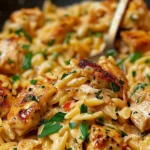 Best One Pot Cajun Chicken Alfredo Orzo – Bursting with Flavor!