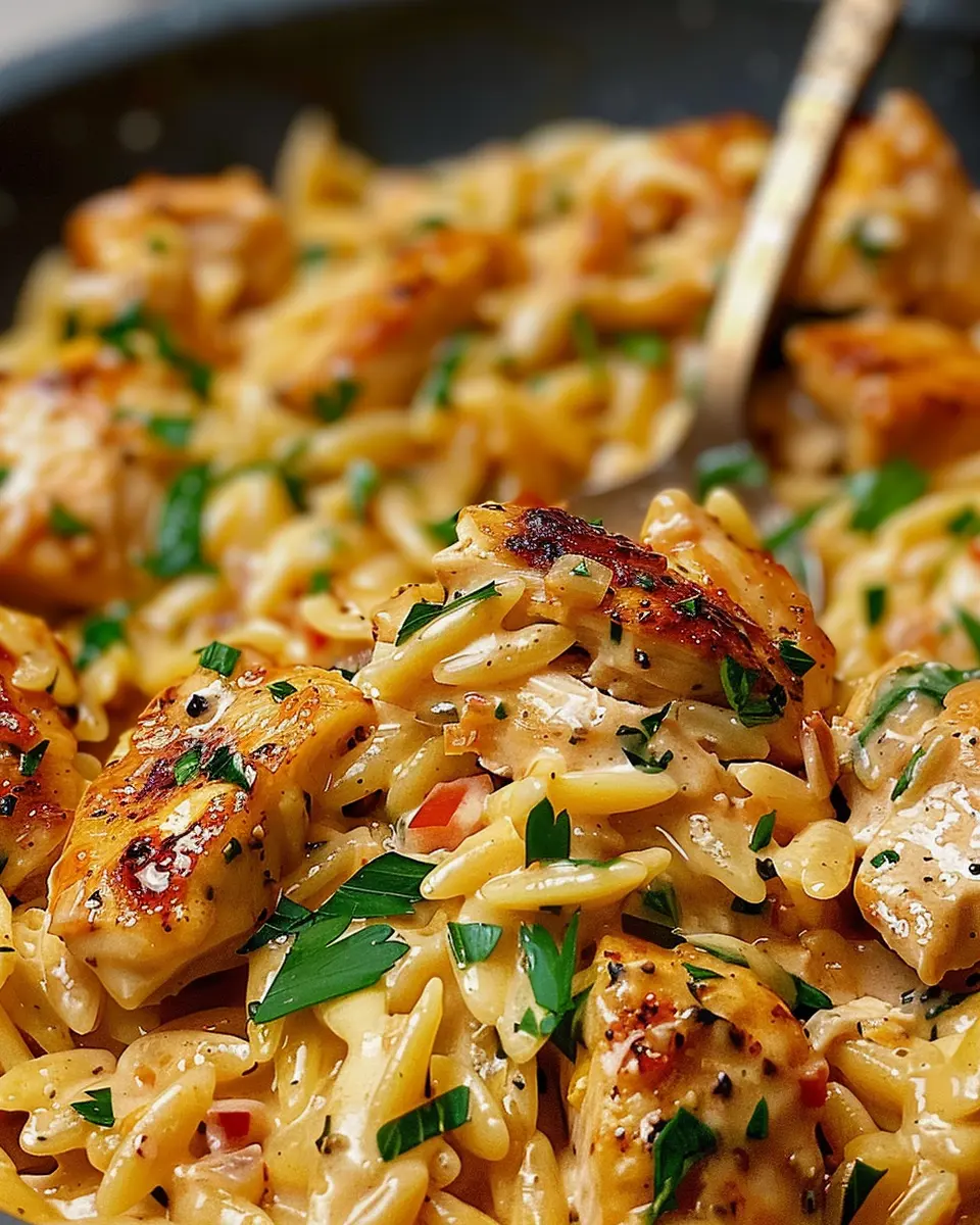 Best One Pot Cajun Chicken Alfredo Orzo – Indulgent Flavor Awaits