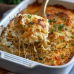 French Onion Chicken Orzo Casserole