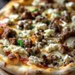 Hot Sausage Feta Honey Pizza