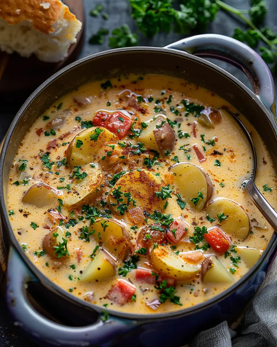 Cajun Potato Soup: Easy Comfort with Turkey Bacon and Chicken Ham