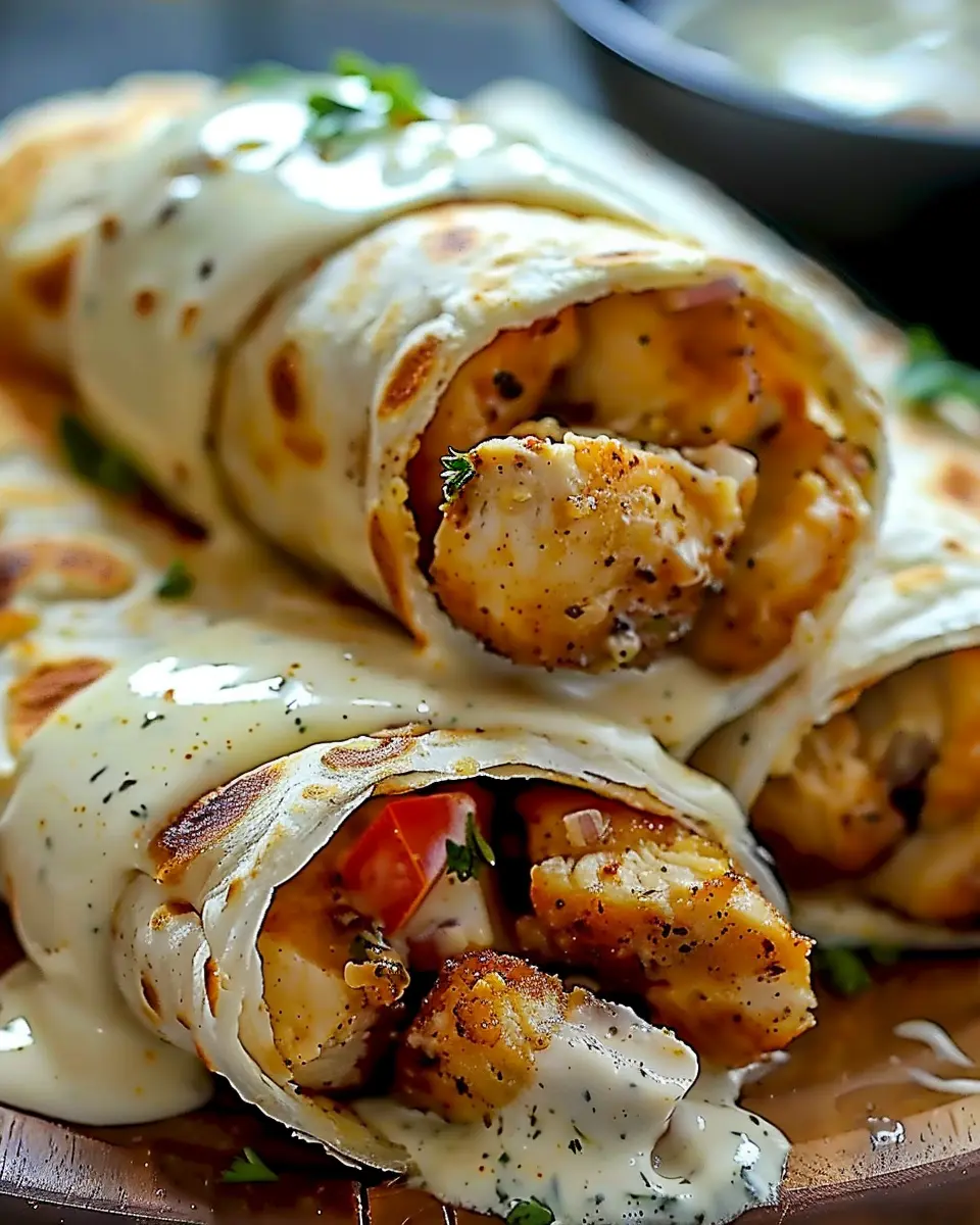 Cheesy Garlic Chicken Wraps: Easy and Delicious Dinner Delight