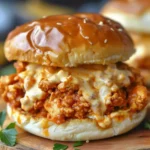 Cajun Chicken Sloppy Joes with Creamy Cheese Sauce
