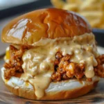 Cajun Chicken Sloppy Joes with Creamy Cheese Sauce