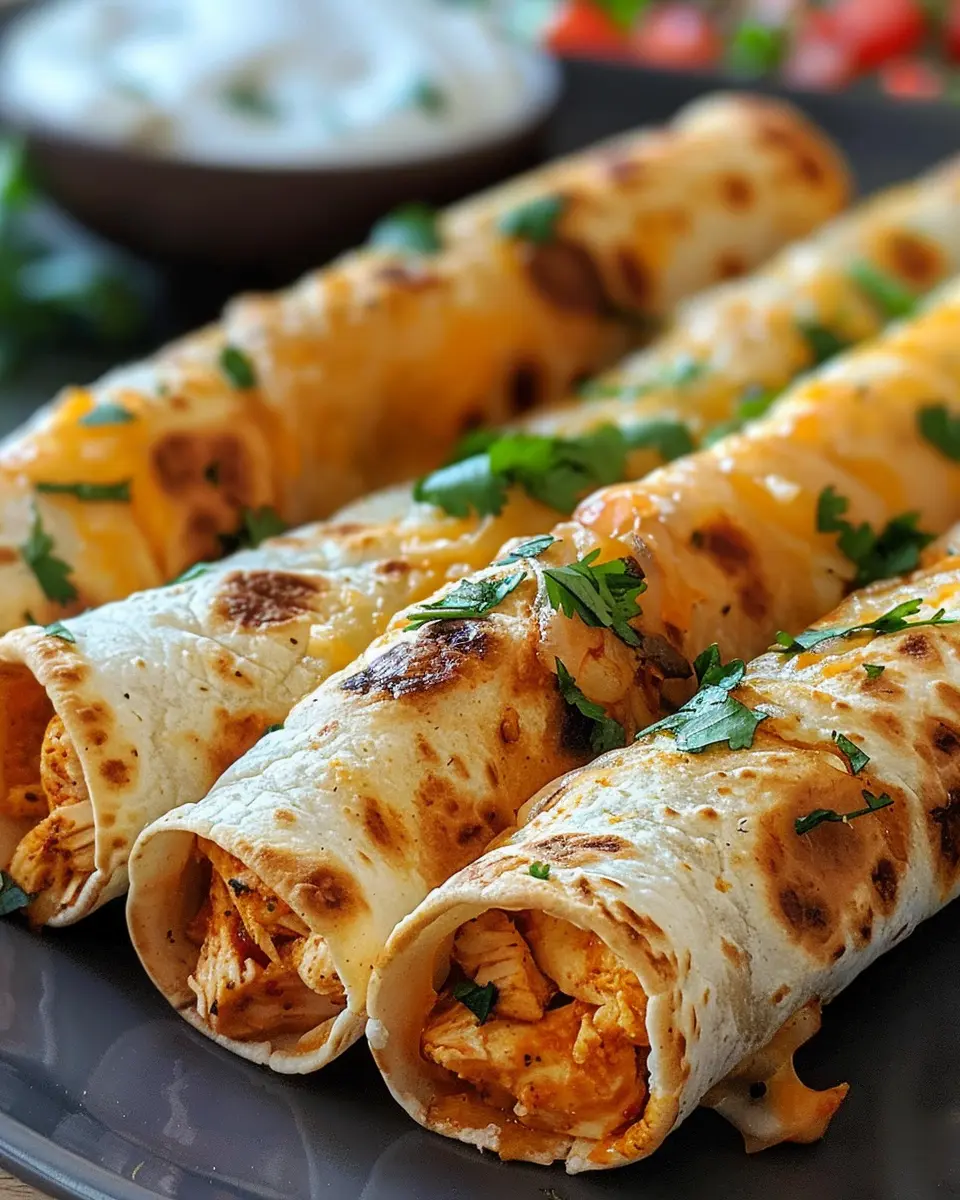 Crispy Chicken Taquitos