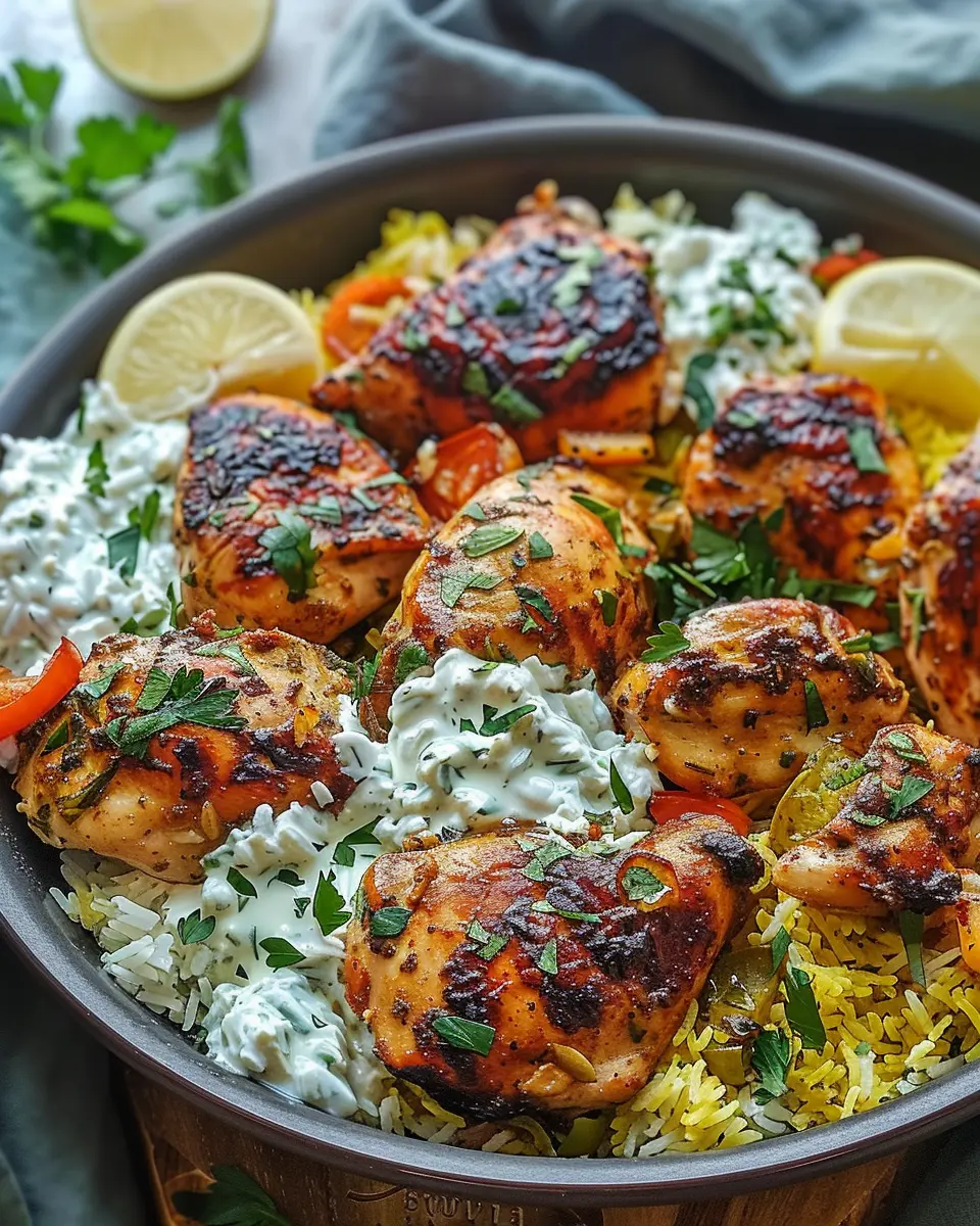 Dump And Bake Chicken Tzatziki Rice for Easy Effortless Flavor