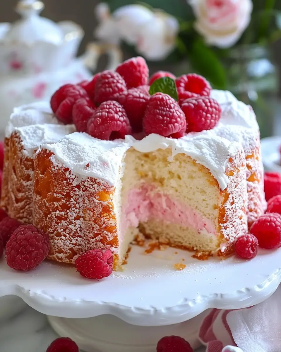 Raspberry Angel Food Cake: The Lightest Fruity Dessert You’ll Love